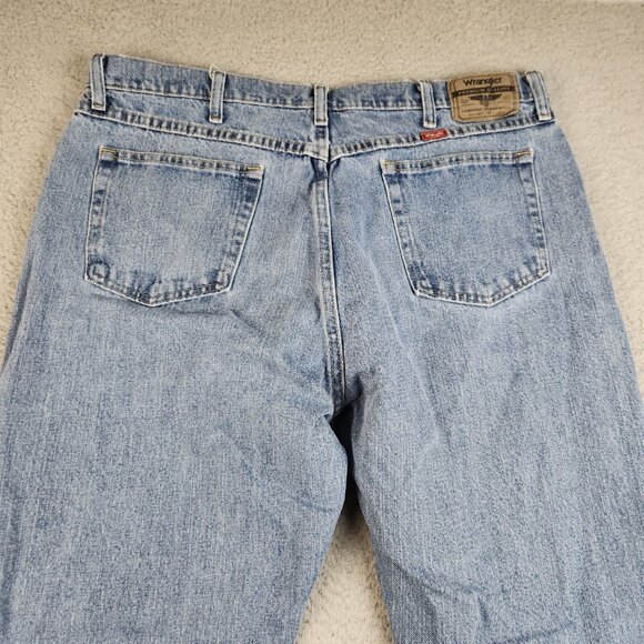 Mens 36x32 Blue Wrangler Jeans Regular Classic Denim Workwear Straight Leg Pants - Picture 4 of 8